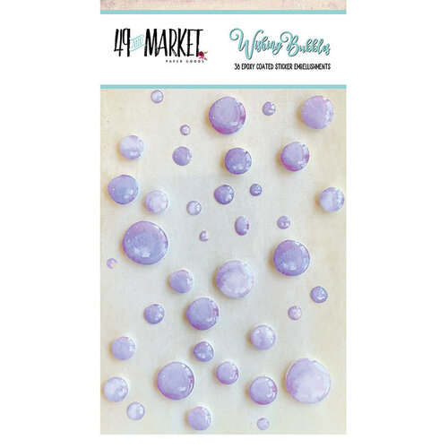 49 and Market - Wishing Bubbles - Epoxy Stickers - Grape Soda