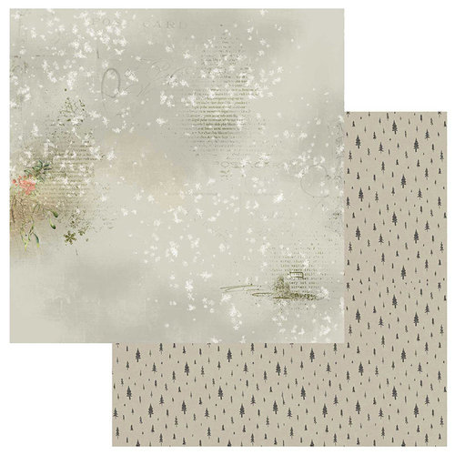 49 and Market - Winters Edge Collection - Christmas - 12 x 12 Double Sided Paper - Snowdrift