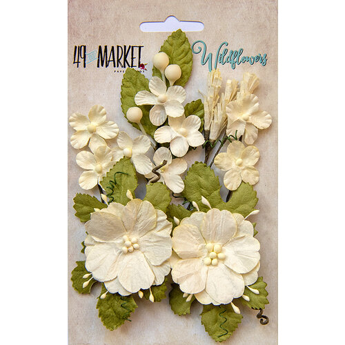 49 and Market - Flower Embellishments - Wildflowers - Cream