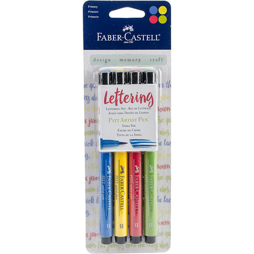 Faber-Castell - Pitt Artist Pens - Lettering Set - Primary