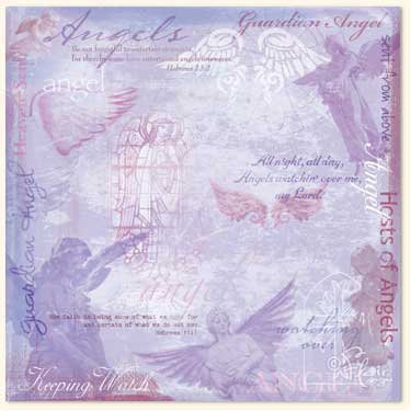 Flair Designs - Amazing Grace Collection - 12x12 Paper  - Guardian Angels