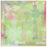Flair Designs - Amazing Grace Collection - 12x12 Paper  - Keeping The Faith, CLEARANCE