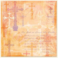 Flair Designs - Amazing Grace Collection - 12x12 Paper  - On This Cross, CLEARANCE