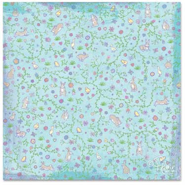 Flair Designs - Easter Surprise Collection - 12x12 Paper  - Bunny Trail, CLEARANCE