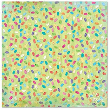 Flair Designs - Easter Surprise Collection - 12x12 Paper  - Jelly Bean Jam, CLEARANCE