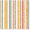 Flair Designs - Easter Surprise Collection - 12x12 Paper  - Happy Easter Stripe
