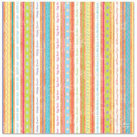 Flair Designs - Easter Surprise Collection - 12x12 Paper  - Happy Easter Stripe