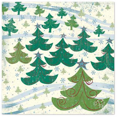 Flair Designs - Merry Little Christmas Collection - 12 x 12 Paper - Festive Forest, CLEARANCE