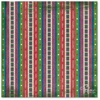 Flair Designs - Merry Little Christmas Collection - 12 x 12 Paper - Christmas Sweater Stripe, CLEARANCE