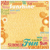 Flair Designs - Summer Daze Collection - 12 x 12 Paper - Summer Daze Words, CLEARANCE
