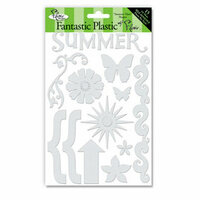 Flair Designs - Fantastic Plastic with Flair - Self Adhesive Transparent Plastic - Summer Time Shapes, CLEARANCE