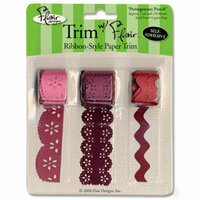 Flair Designs - Trim with Flair - Self Adhesive Paper Trim - Pomegranate Punch