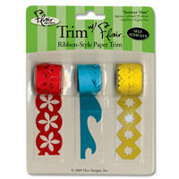 Flair Designs - Trim with Flair - Self Adhesive Paper Trim - Summer Time, CLEARANCE
