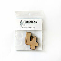 Foundations Decor - Wood Crafts - Wood Numbers - 4