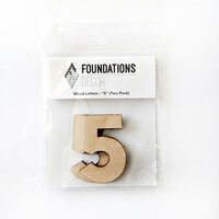 Foundations Decor - Wood Crafts - Wood Numbers - 5