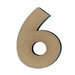 Foundations Decor - Wood Crafts - Wood Numbers - 6
