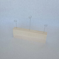 Foundations Decor - Wood Crafts - Picture Holder - Block and 3 Photo Wires
