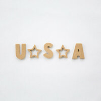 Foundations Decor - 4th of July Collection - Wood Crafts - Word - USA