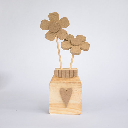 Foundations Decor - Summer Collection - Wood Crafts - Flower Jar