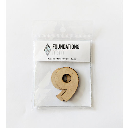 Foundations Decor - Wood Crafts - Wood Numbers - 9