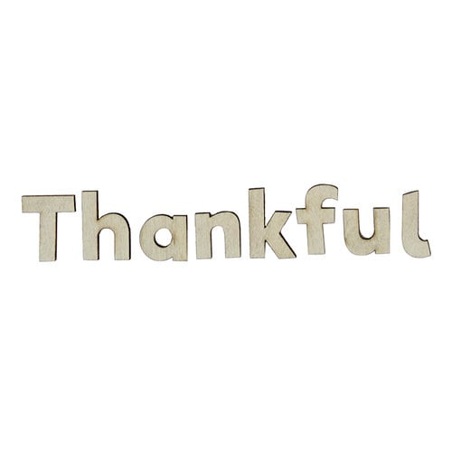 Foundations Decor - Thanksgiving Collection - Wood Crafts - Word - Thankful