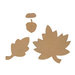 Foundations Decor - Thanksgiving Collection - Wood Crafts - Falling Leaves and Acorn