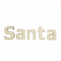 Foundations Decor - Christmas Collection - Wood Crafts - Word - Santa