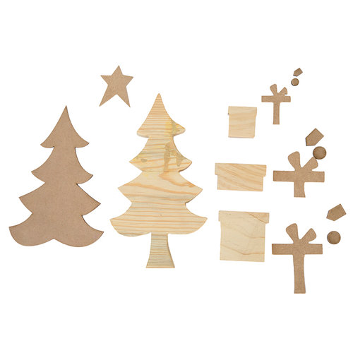 Foundations Decor - Christmas Collection - Wood Crafts - Presents under the Tree