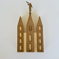 Foundations Decor - Family Collection - Wood Crafts - Large Temple with Statue