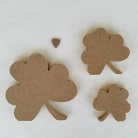 Foundations Decor - St Patrick's Day Collection - Wood Crafts - Shamrock Trio