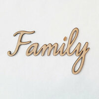 Foundations Decor - Wood Crafts - Connected Words - Family - Smooth Font