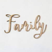 Foundations Decor - Wood Crafts - Connected Words - Family - Script Font