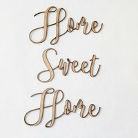 Foundations Decor - Wood Crafts - Connected Words - Home Sweet Home - Script Font