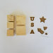 Foundations Decor - 4th of July Collection - Wood Crafts - USA Blocks