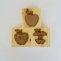 Foundations Decor - Autumn Collection - Wood Crafts - Apple Blocks