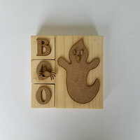 Foundations Decor - Halloween Collection - Wood Crafts - Boo Blocks