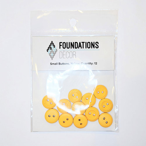 Foundations Decor - Buttons - Small - Yellow