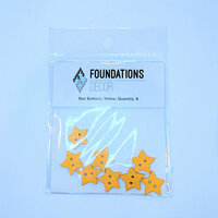 Foundations Decor - Buttons - Yellow Star