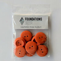 Foundations Decor - Buttons - Large - Orange