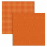 Foundations Decor - 12 x 12 Double Sided Paper - Plaid and Dots - Orange