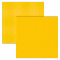 Foundations Decor - 12 x 12 Double Sided Paper - Plaid and Dots - Yellow