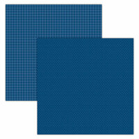Foundations Decor - 12 x 12 Double Sided Paper - Plaid and Dots - Blue