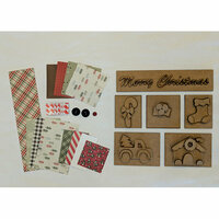 Foundations Decor - Christmas Kit with Paper for Shadow Box