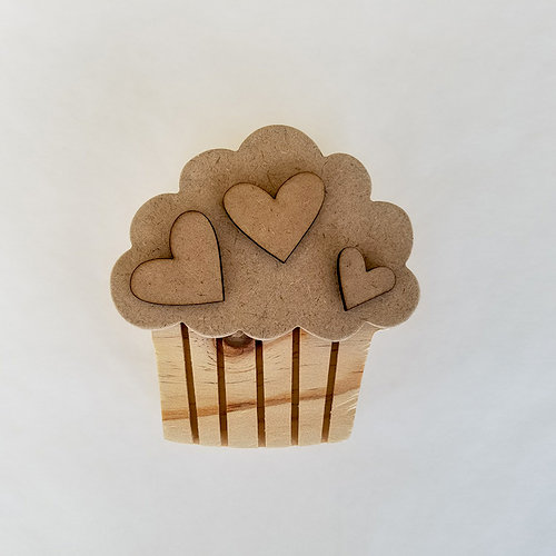 Foundations Decor - Valentines Collection - Wood Crafts - Cupcake