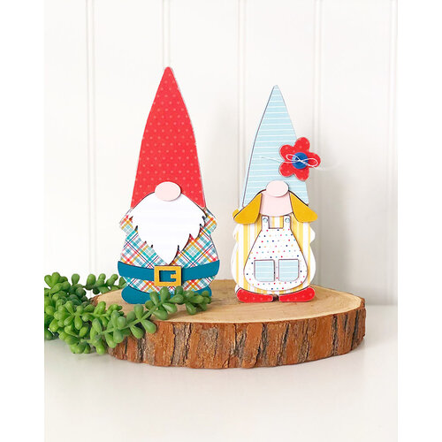 Foundations Decor - Wood Crafts - Gnome Couple - Olive and Odi