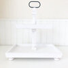 Foundations Decor - Tiered Tray - Distressed White Finish - Rectangle