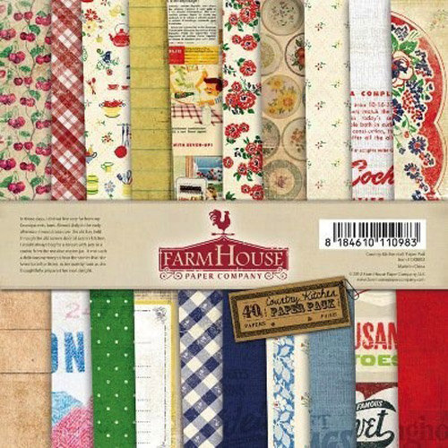 FarmHouse Paper Company - Country Kitchen Collection - 12 x 12 Paper Pack - From Scratch
