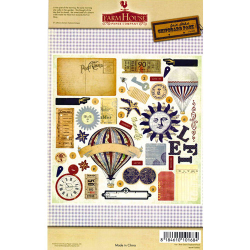 FarmHouse Paper Company - Fair Skies Collection - Chipboard Stickers - Dusk
