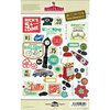 FarmHouse Paper Company - Market Square Collection - Chipboard Stickers - Barbershop