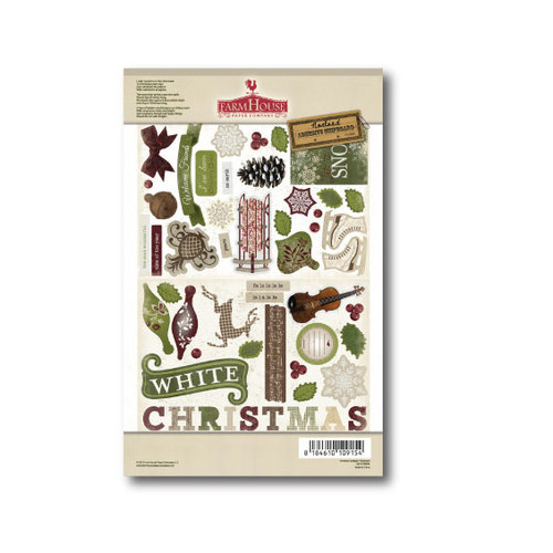 FarmHouse Paper Company - Norland Collection - Chipboard Stickers - Cardigan